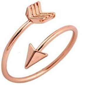 Rose Gold Open Adjustable Love Arrow Ring